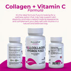 Hallusa Natural Hydrolyzed Collagen 1000mg with Vitamin C - 60 Capsules - image 9