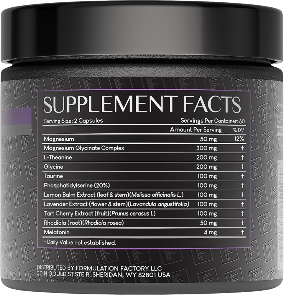 Formulation Factory The Night Before Magnesium Glycinate Sleep Aid - image 2