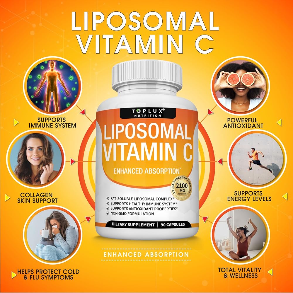 Toplux Liposomal Vitamin C 2100mg High Absorption Fat Soluble VIT C - image 3