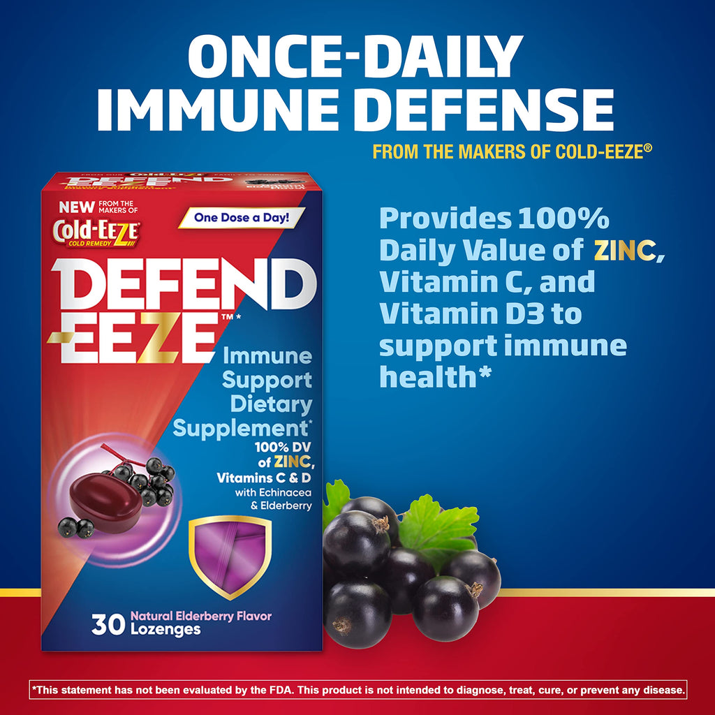Cold-Eeze Defend-EEZE Immune Support Dietary Supplement Lozenges