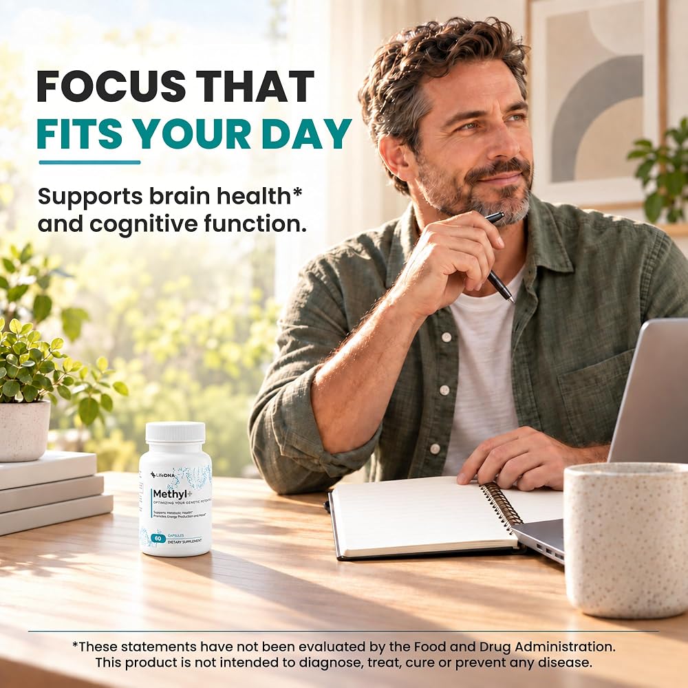 LIFEDNA Methyl + Methylfolate 5-MTHF & TMG Formula - 60 Capsules - image 5