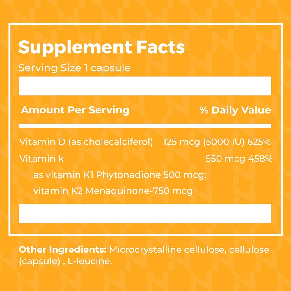 NATURAL VITS Vitamin D3 Capsules for Immune & Bone Support - 60 Servings - image 3
