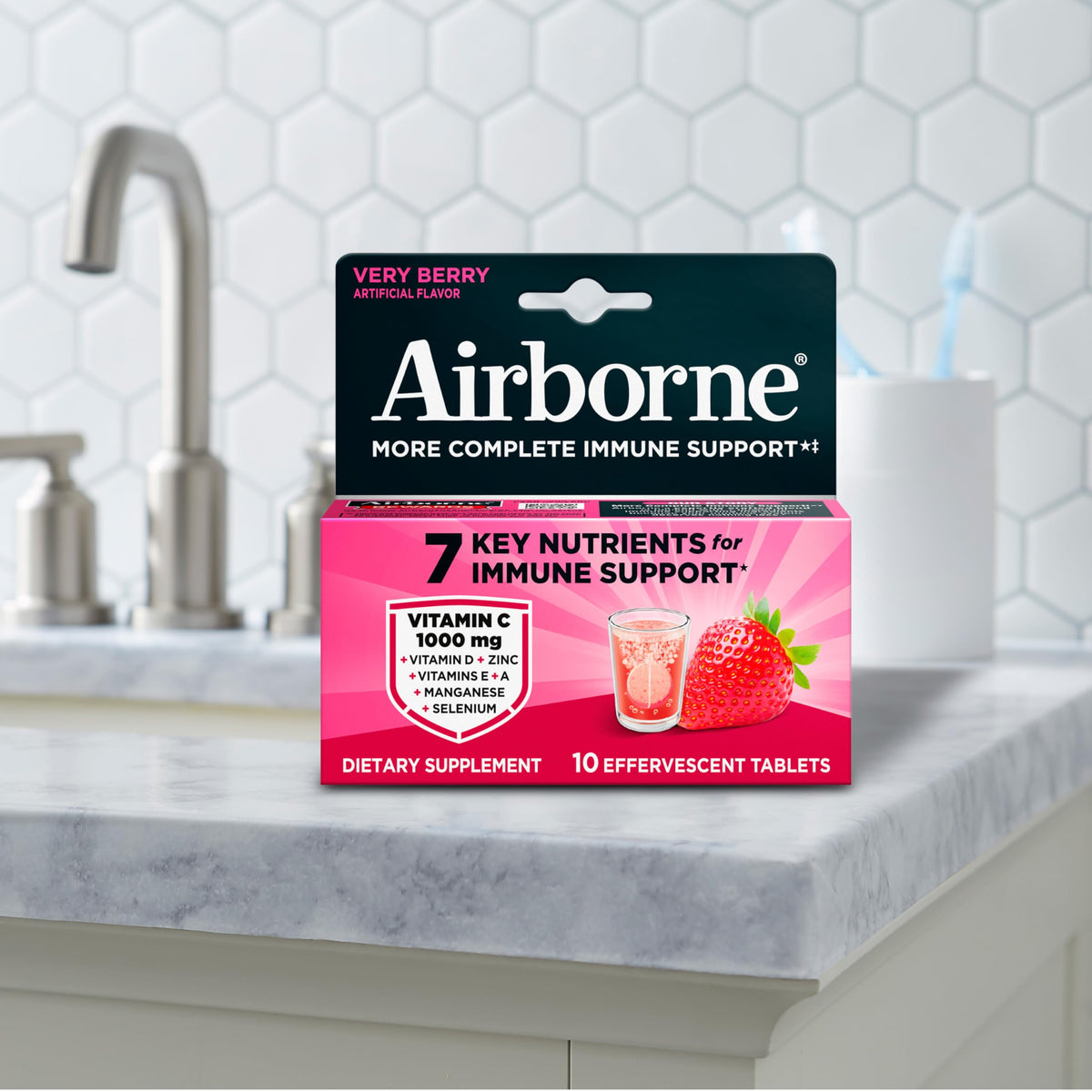 Airborne Vitamin C 1000mg with Zinc Effervescent Tablets - 10 Tablets - image 9