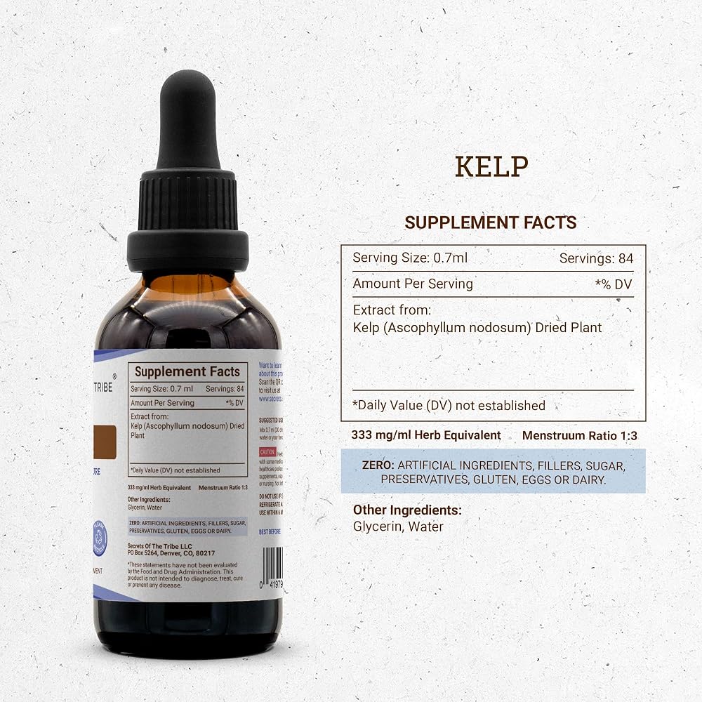 Secrets of the Tribe Kelp Tincture Alcohol-Free Liquid Extract - image 8