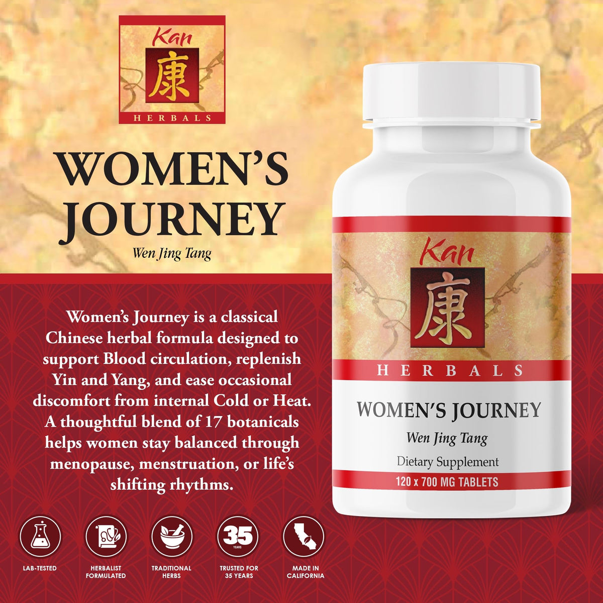 Kan Herb Company Women's Journey Herbal Formula - 120 Tablets - image 2