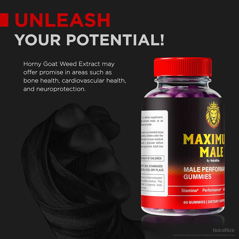 NutraRize Maximum Male Gummies for Men - 60 Gummies - image 5