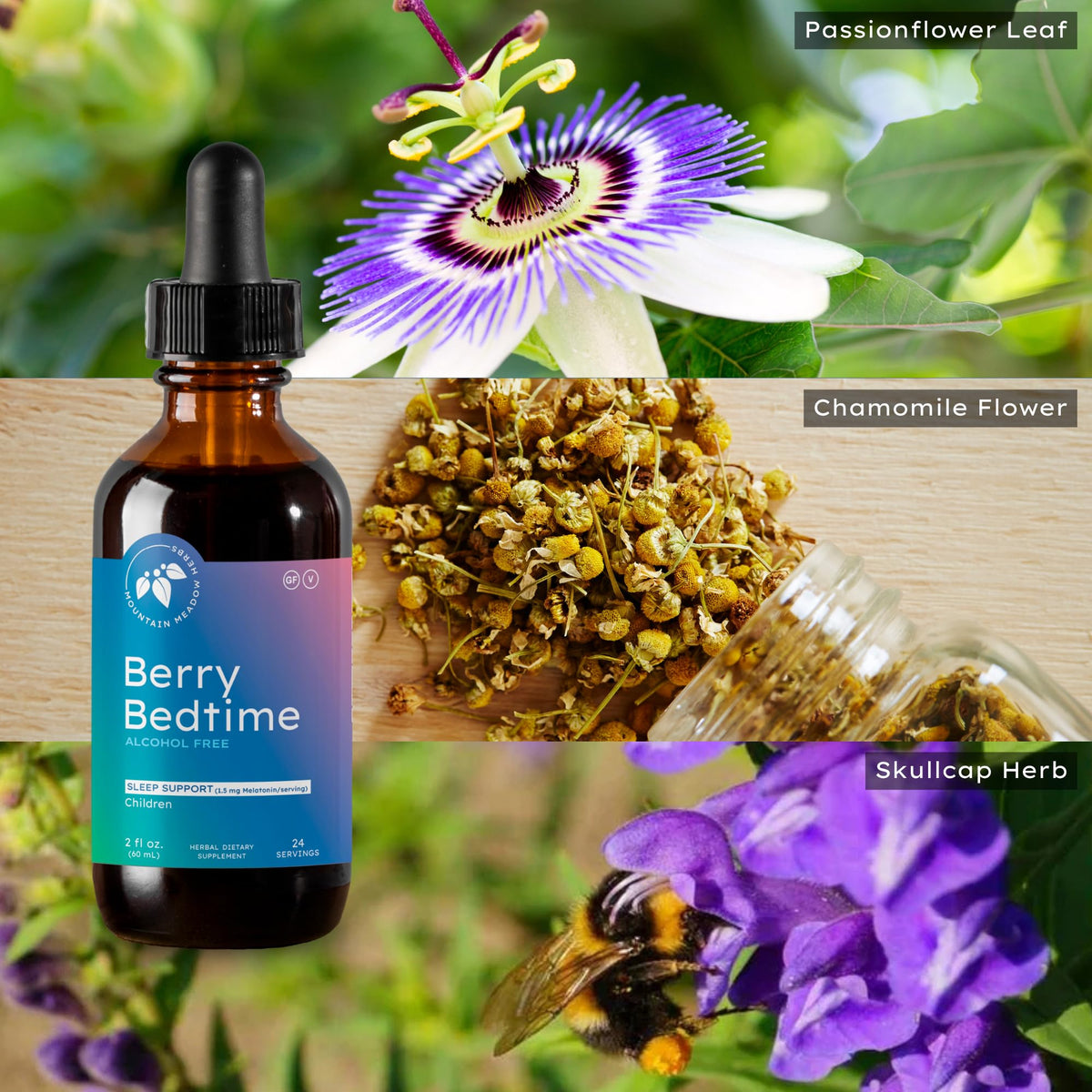 Mountain Meadow Herbs Berry Bedtime Kids Sleep Support Drops - 2 oz - image 5