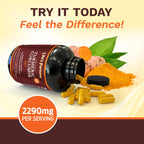 Life's Fortune Organic Turmeric Curcumin with Black Pepper - 180 Capsules - image 5
