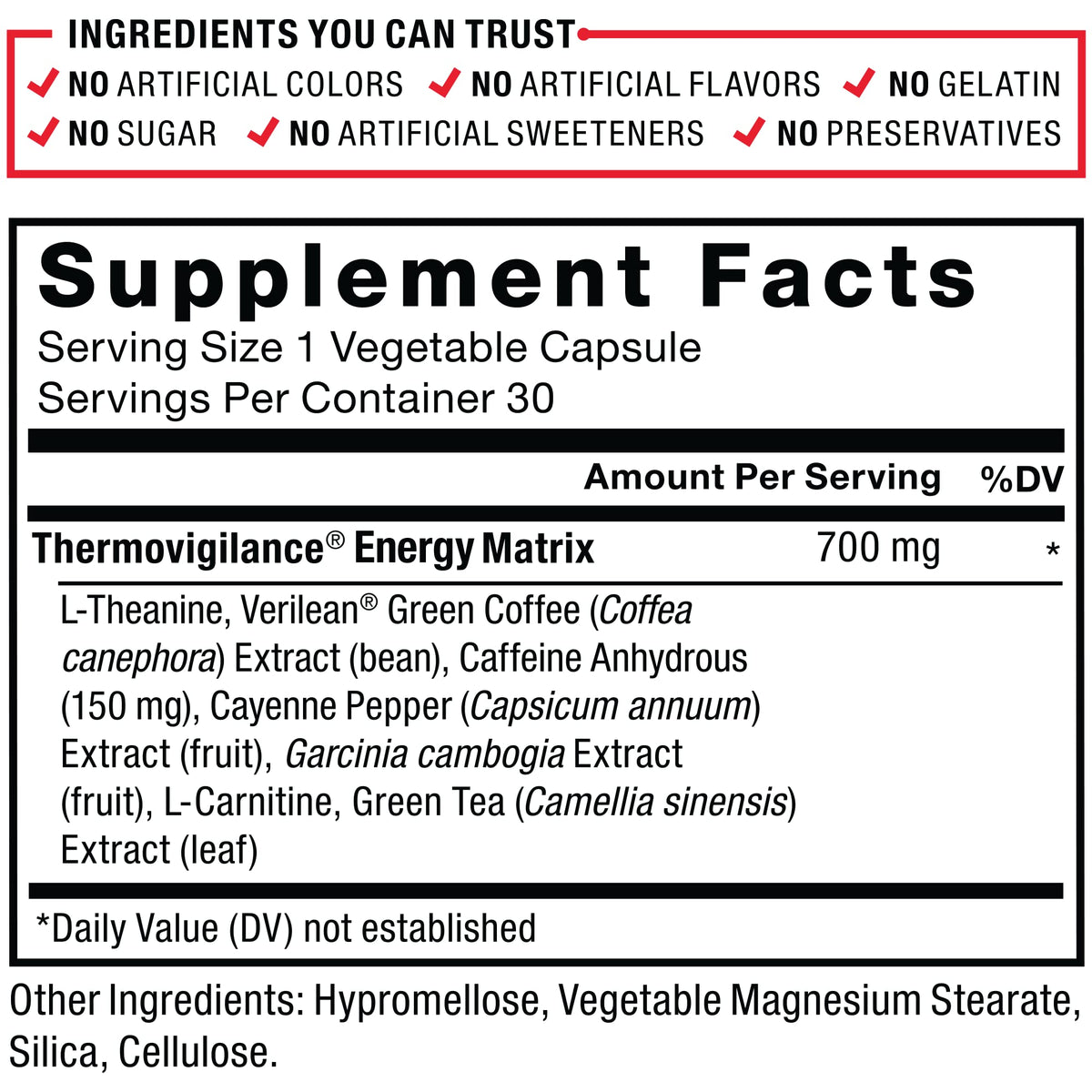 Force Factor LeanFire Pre Workout Energy Pills with Green Tea Extract and Caffeine