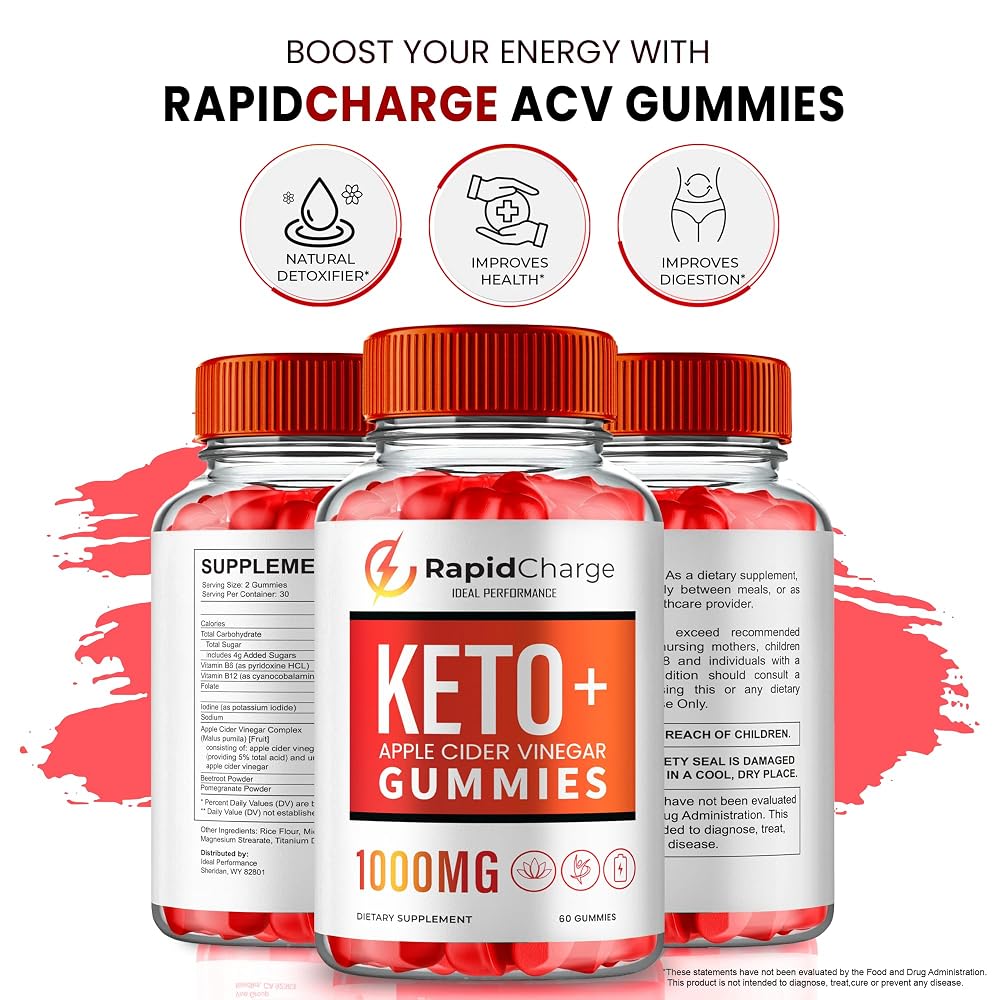 IDEAL PERFORMANCE Rapid Charge Keto ACV Gummies 1000mg - 60 Gummies - image 7