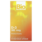 Bio Nutrition Vitamin D3 12000 IU - 50 Vegetarian Capsules
