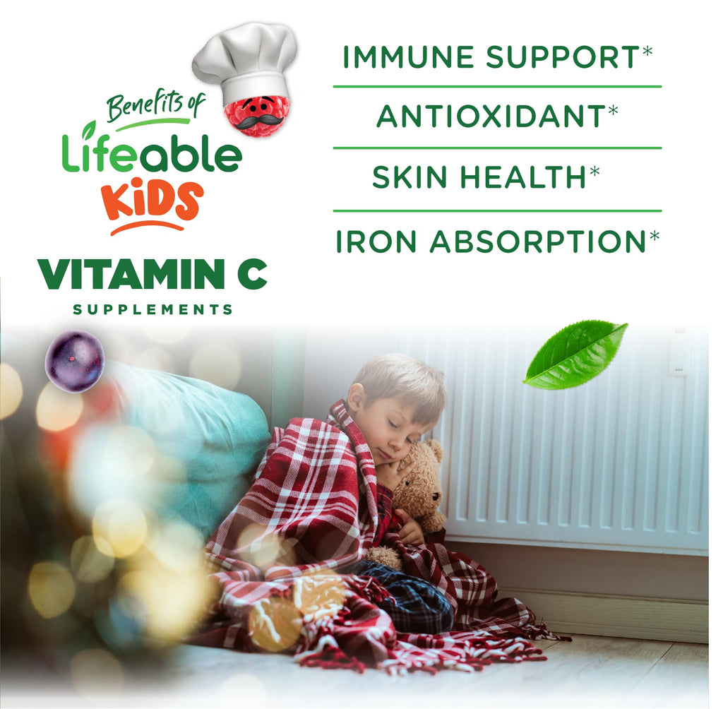 Lifeable Sugar Free Vitamin C for Kids 250 mg - 90 Gummies - image 3