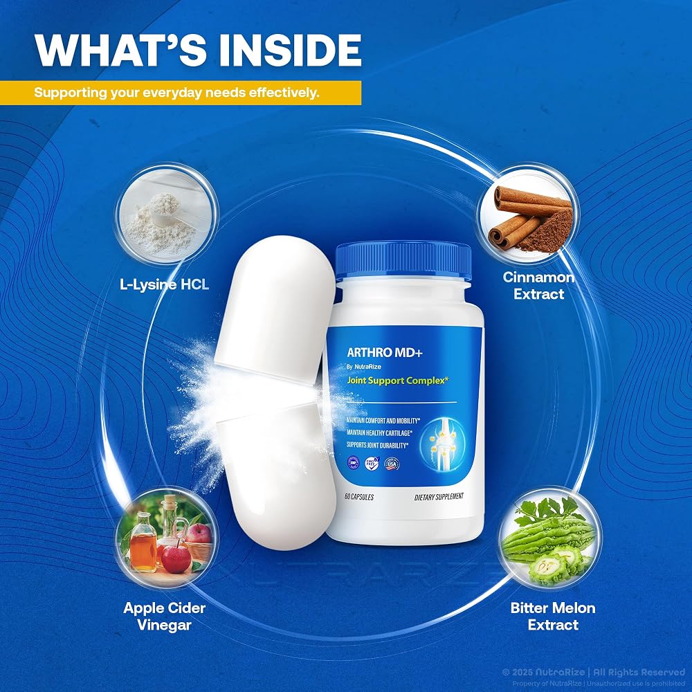 NutraRize Arthro MD+ Joint Support Capsules - 300 Capsules - image 6