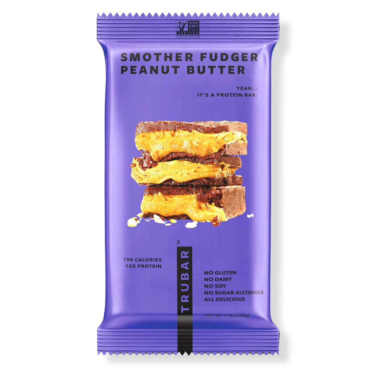 TruBar Smother Fudger Peanut Butter Protein Bar - 12 Count
