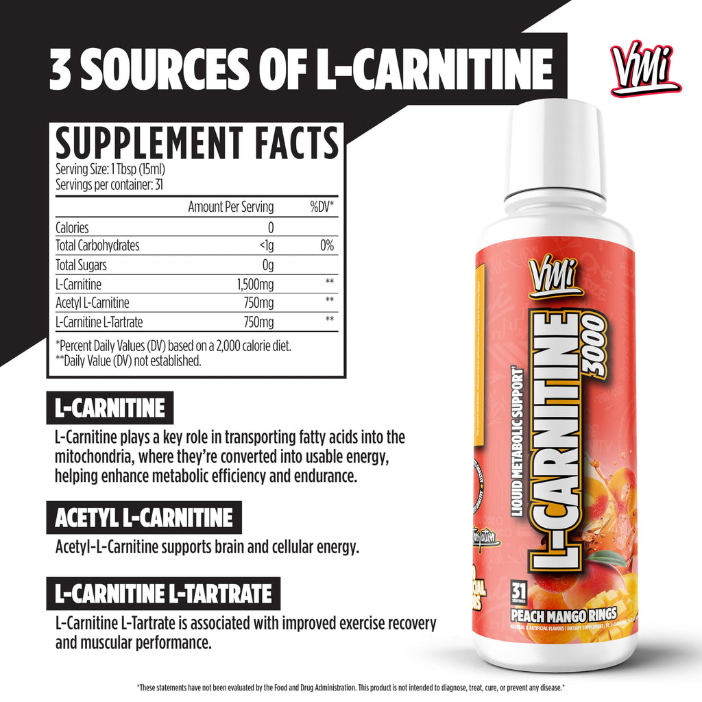 VMI Sports L-Carnitine 1500 Heat Liquid Enhanced Thermogenic