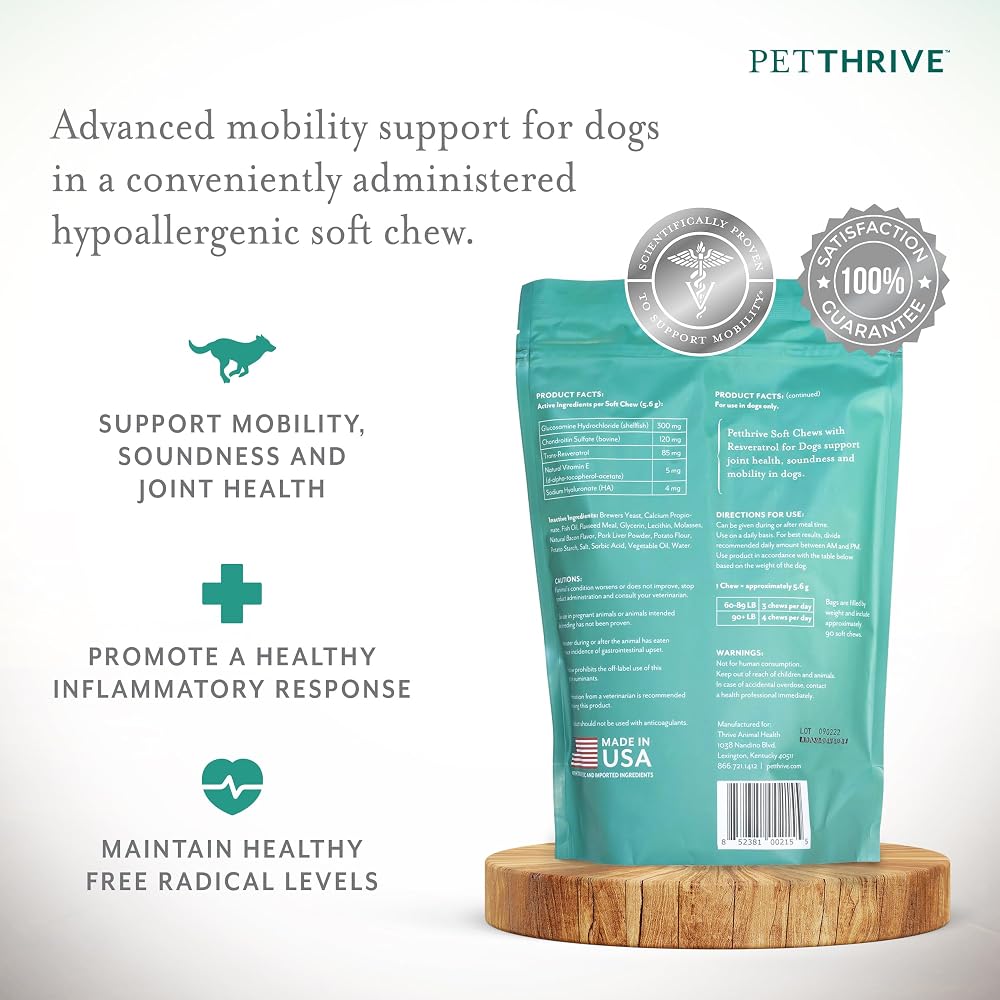 Petthrive Resveratrol Chews Dog Supplement - image 3