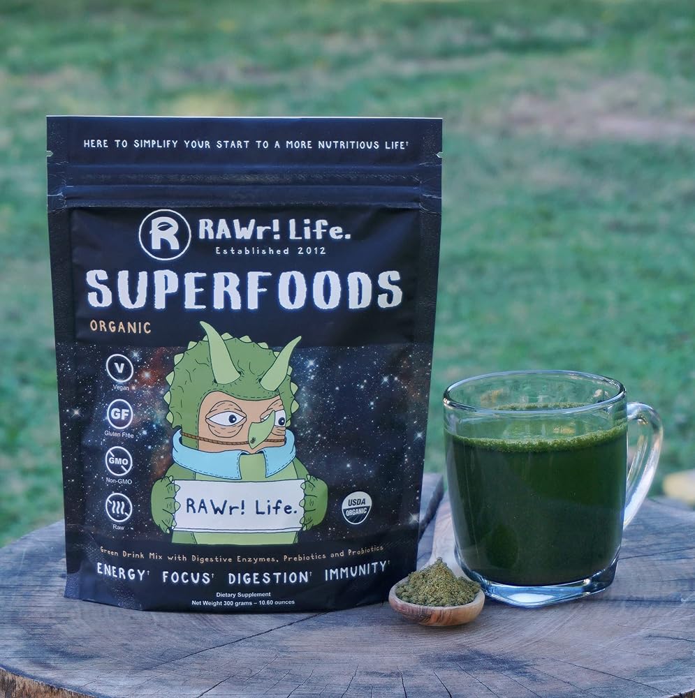 RAWr! Life Superfoods Green Drink Powder with Probiotics - 10.6 oz - image 2