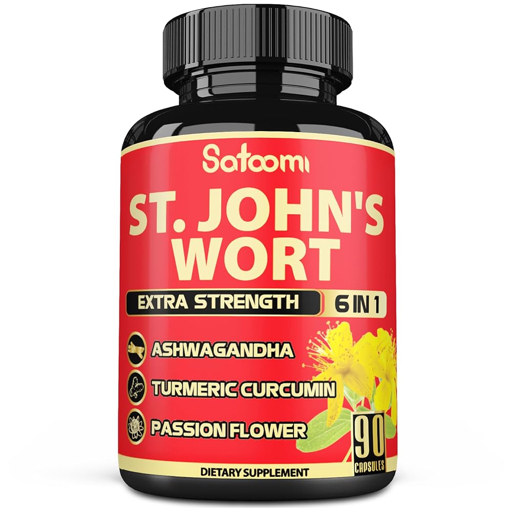 Satoomi St. John's Wort Capsules Extract Supplement - 90 Vegetarian Capsules