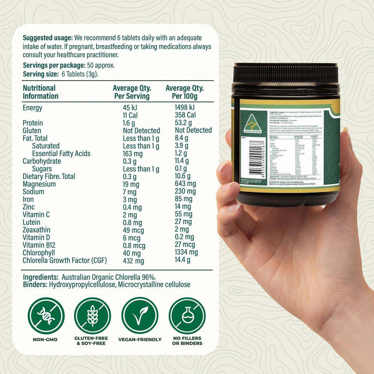Biogenesis Organic Chlorella Tablets, Mini Tablets & Powder