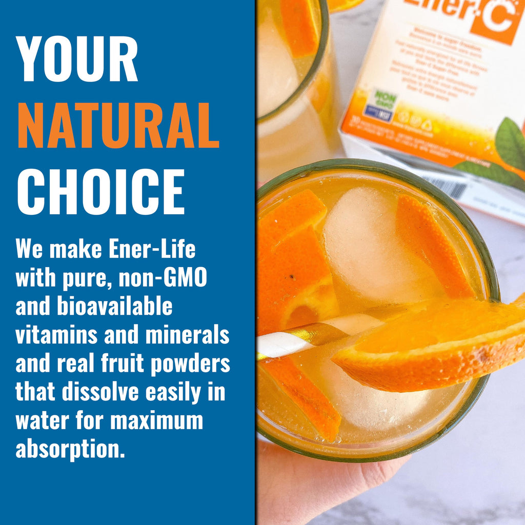 Ener-C Sugar Free Energy Orange Multivitamin Drink Mix Vitamin C