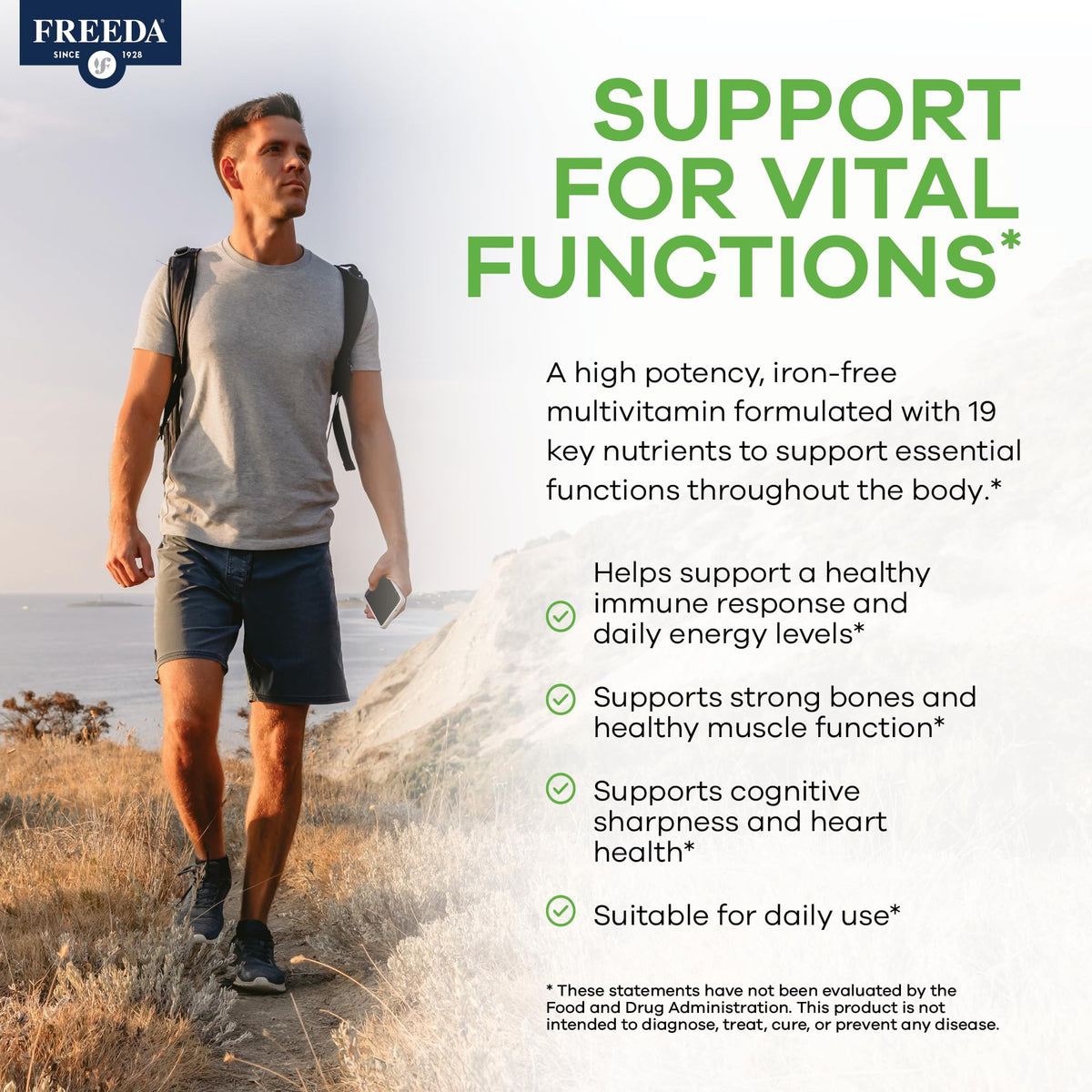 FREEDA One Daily Multivitamin Without Iron