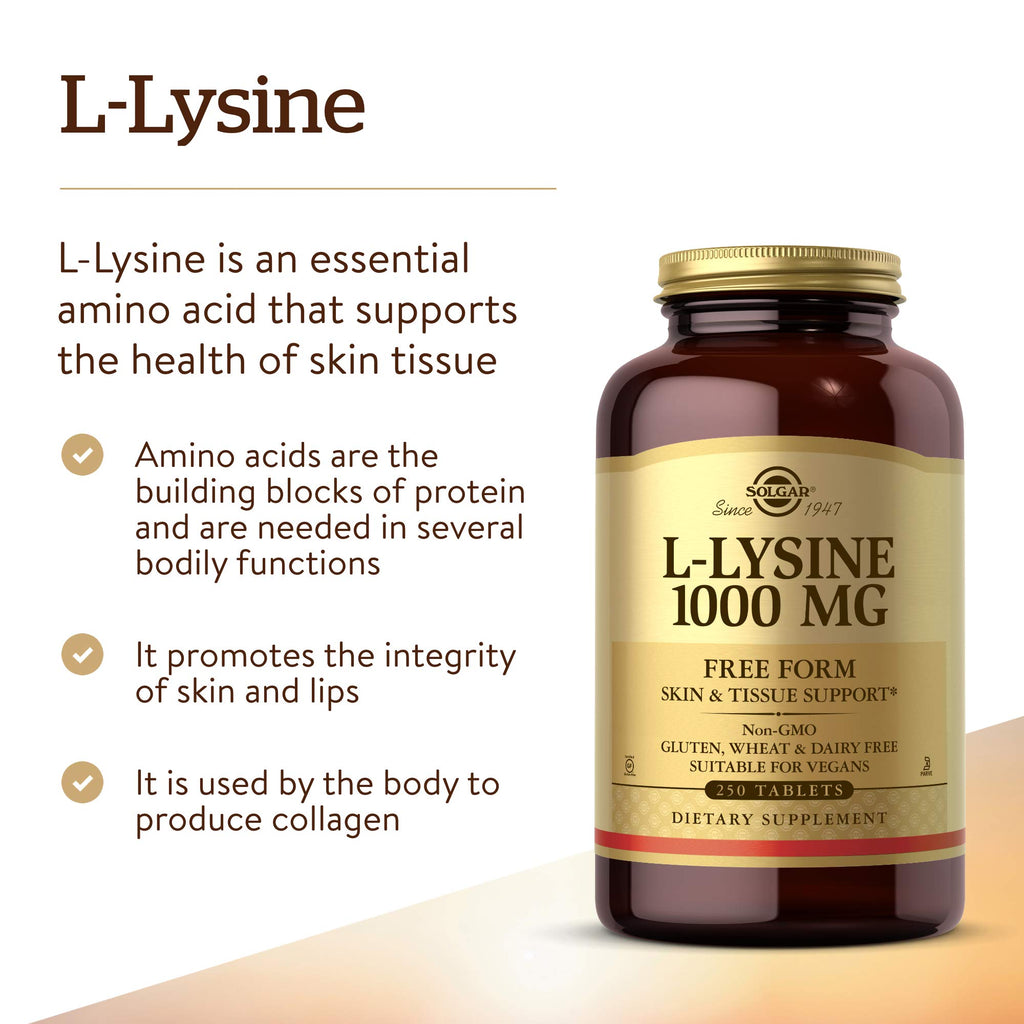 Solgar L-Lysine 1000mg Tablets
