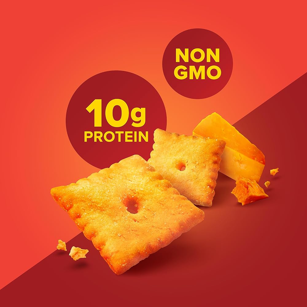 Pure Protein Cheesy Crackers Cheddar 10G Protein - 12 Pack - image 5