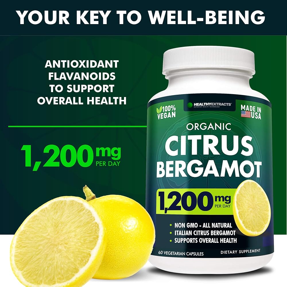 Healthy Extracts Citrus Bergamot Supplement 1200mg - 60 Capsules - image 2