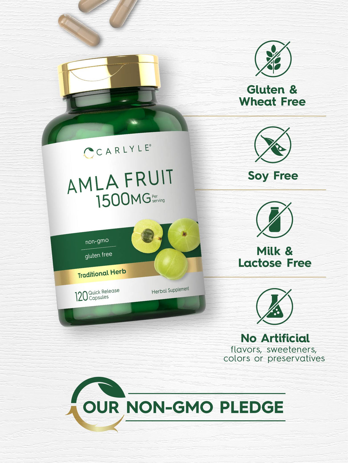 Carlyle Amla Capsules 1500mg - 120 Count - image 4