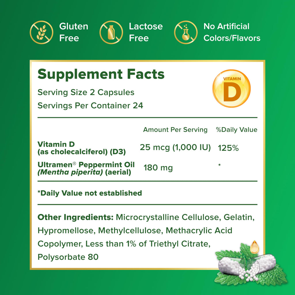 IBgard with Vitamin D Peppermint Oil Capsules - 48 Count - image 6