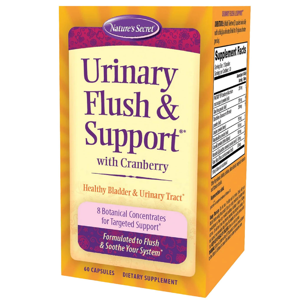 Nature's Secret Urinary Flush & Support Cranberry Capsules - 60 Count