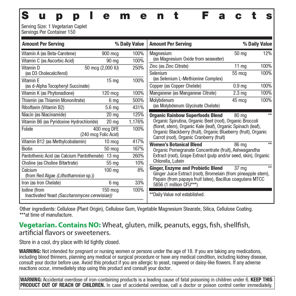 Rainbow Light Women's One+ Multivitamin - 150 Caplets - image 2