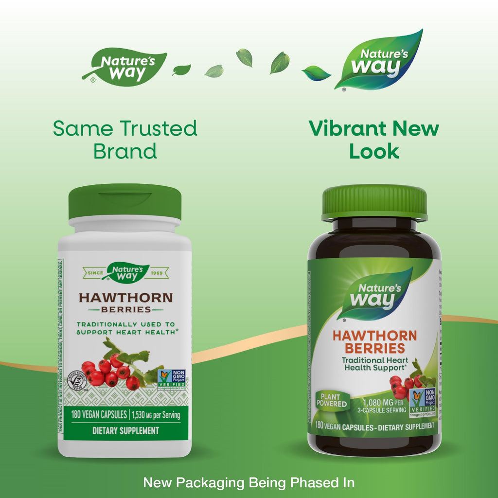 Nature's Way Hawthorn Berries Heart Health Support - 360 Capsules - image 3