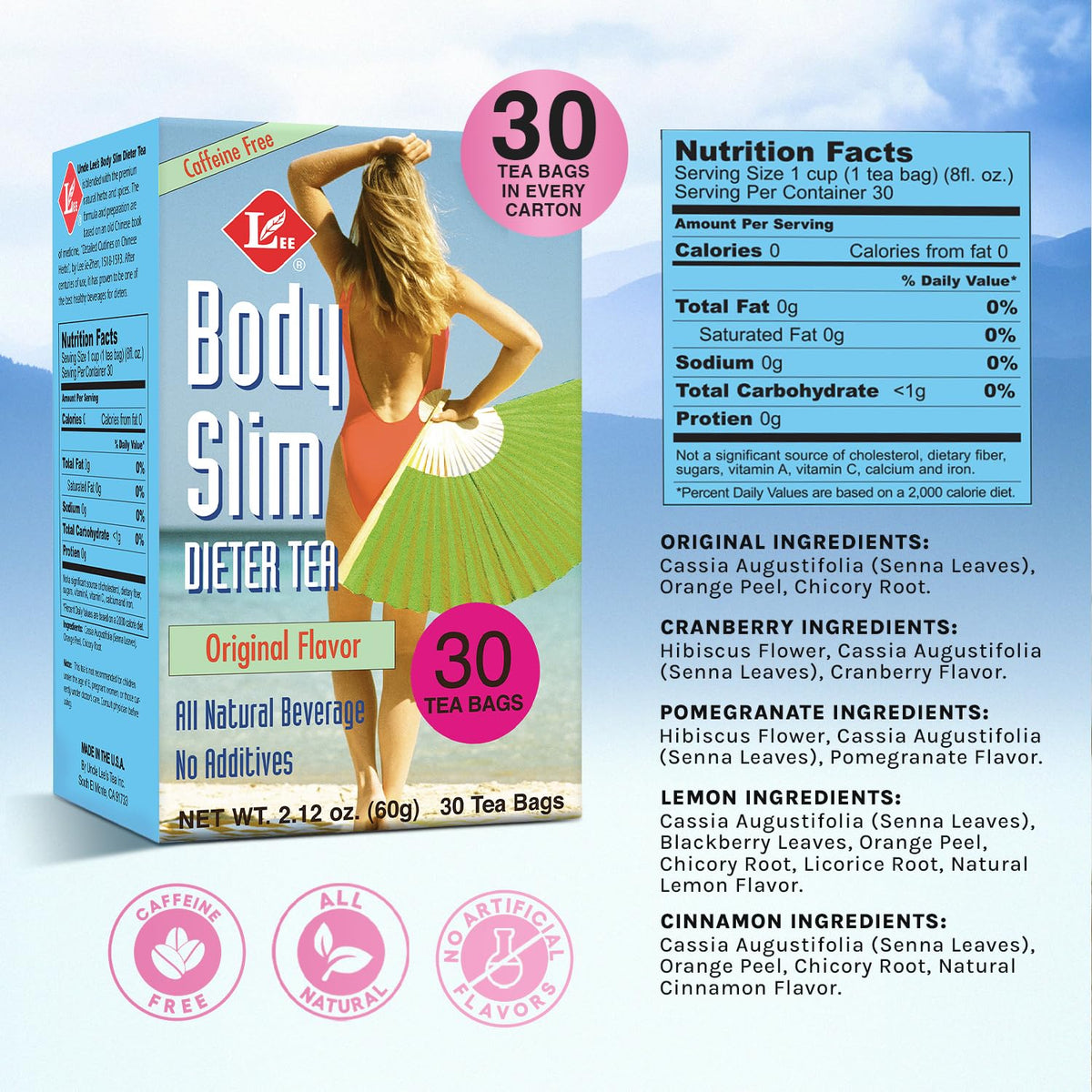 Uncle Lee's Body Slim Dieters Tea Herbal Tea Bags - 30 Count - image 2