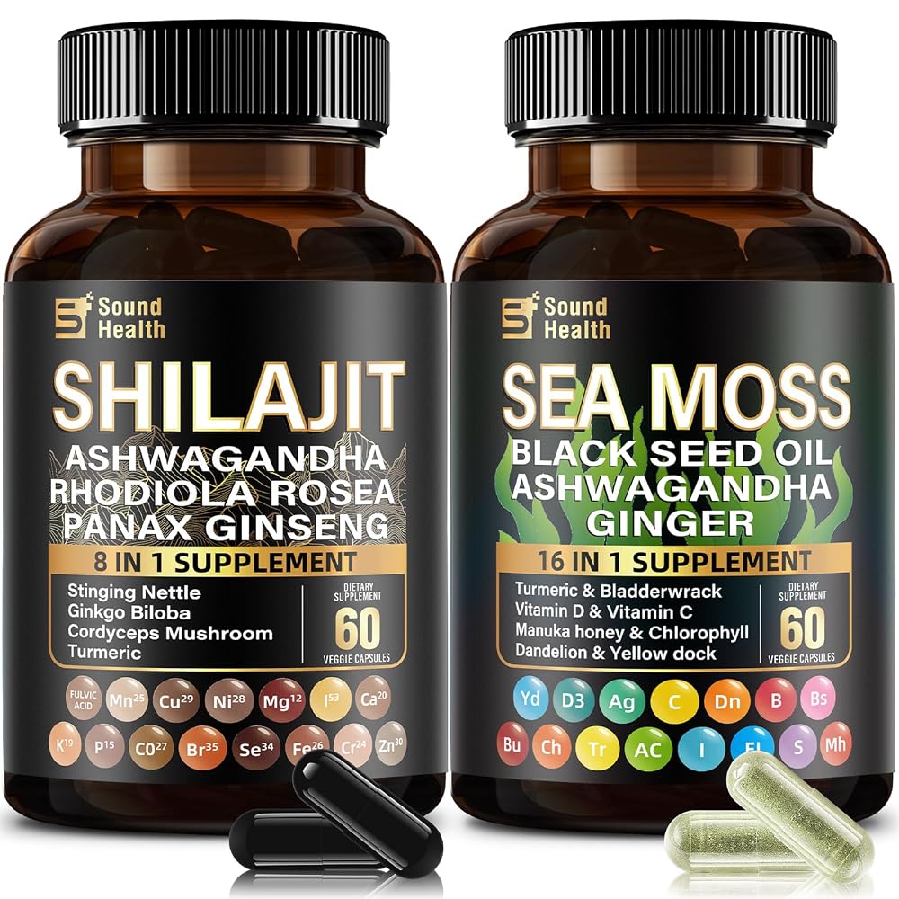 SoundHealth Irish Sea Moss & Shilajit Bundle - 120 Capsules