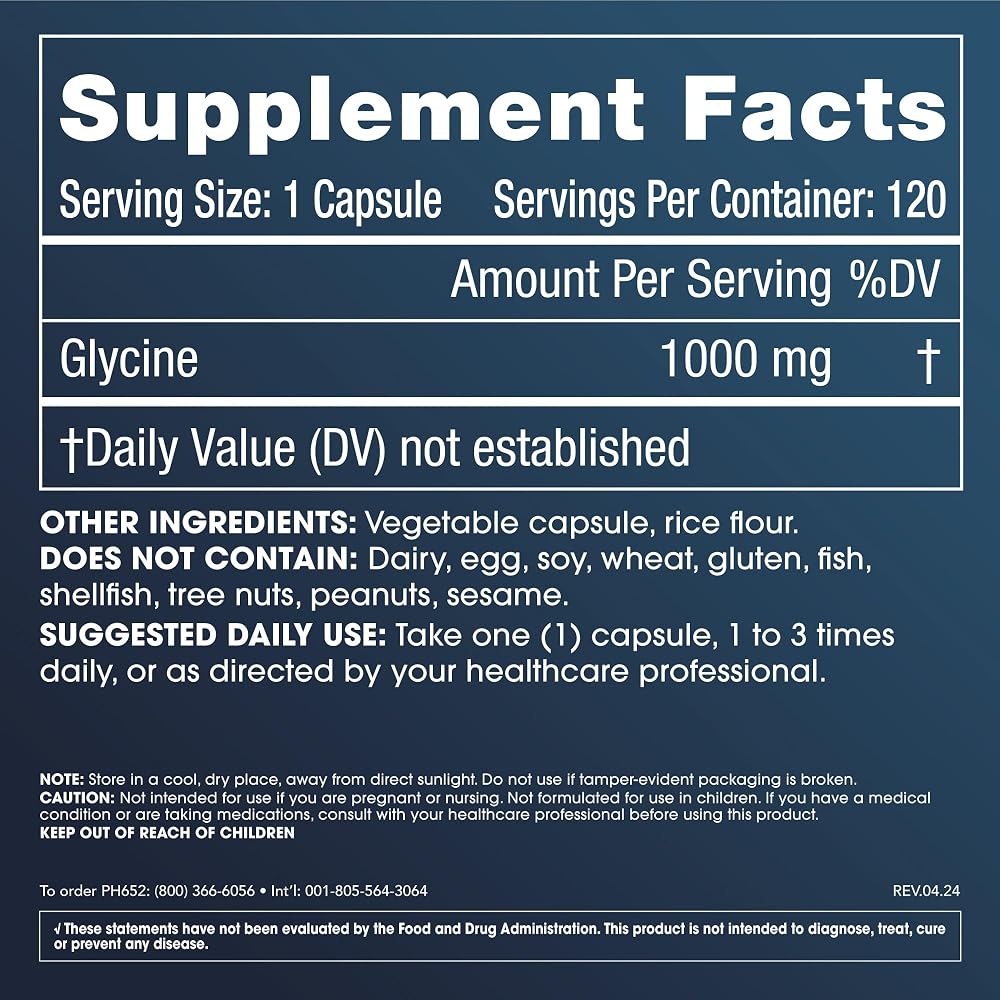 ProHealth Pure Glycine 1000 mg for Sleep - 120 Capsules - image 2