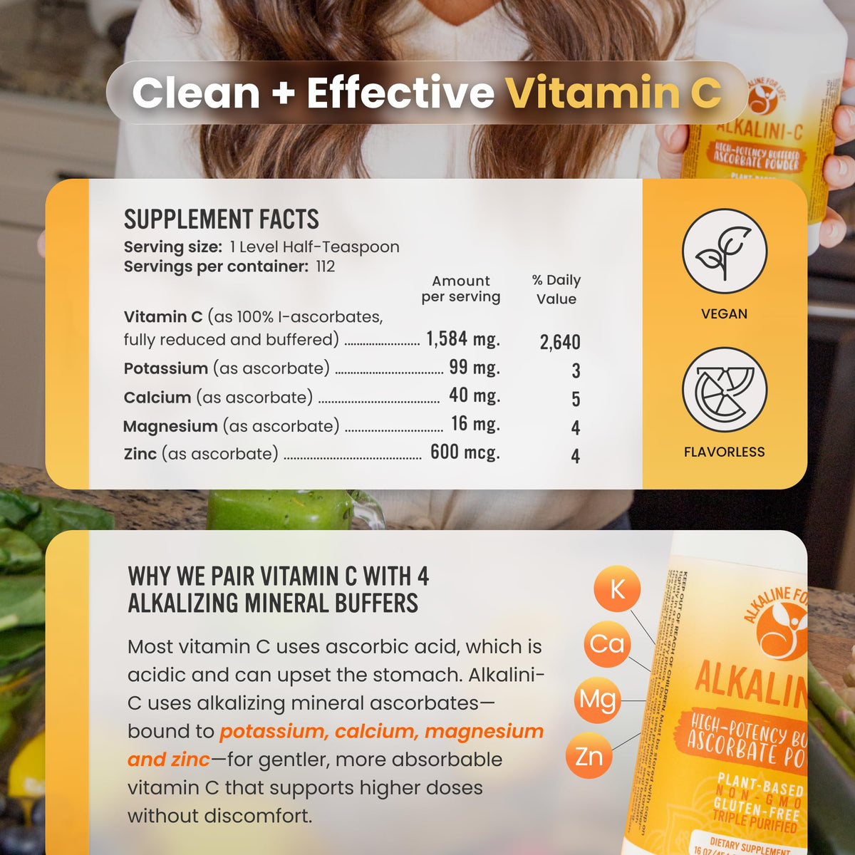 Alkaline for Life Alkalini-C Buffered Vitamin C Powder