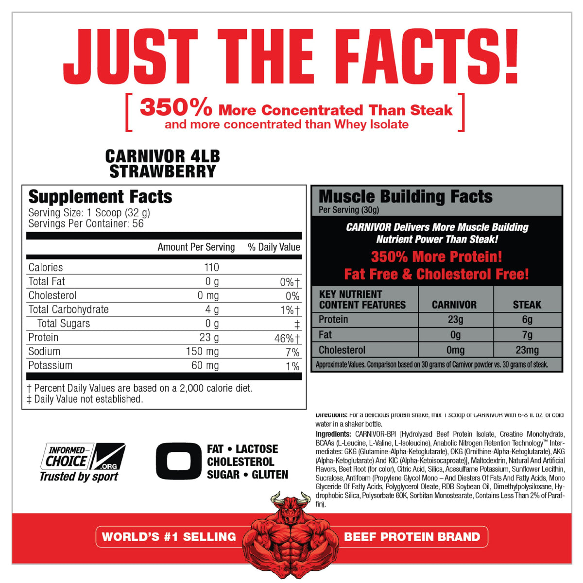MuscleMeds Carnivor Beef Protein Isolate Powder
