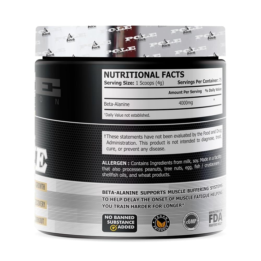 Pole Nutrition Beta-Alanine Unflavored Powder - 300g - image 3
