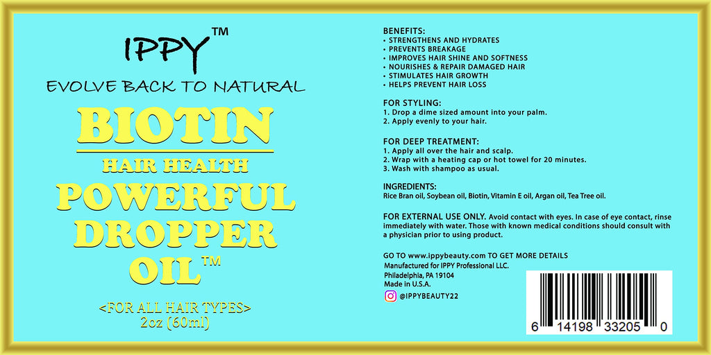 IPPY BEAUTY Biotin Powerful Dropper Oil - 2 Fl Oz - image 3