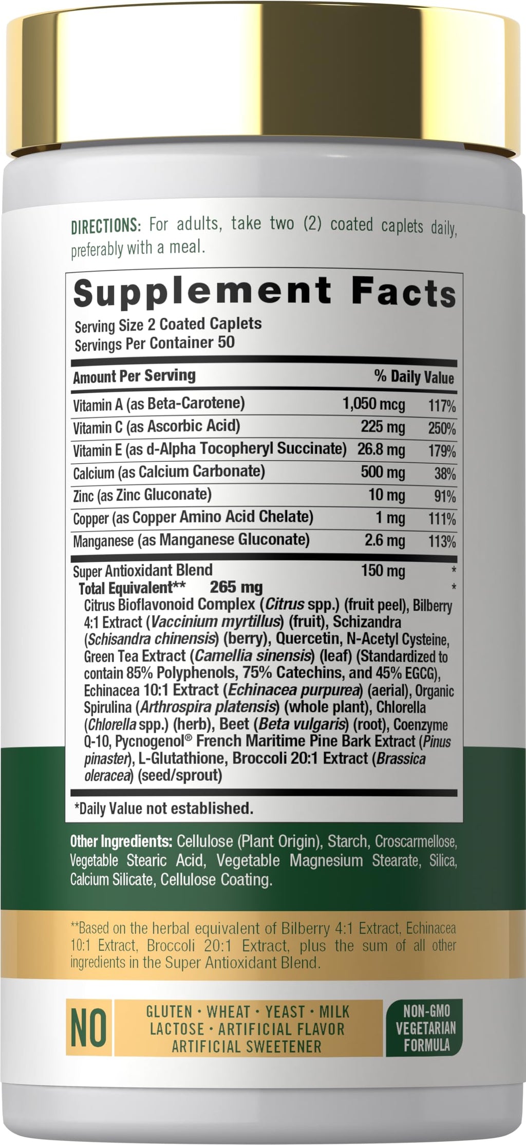 Carlyle Antioxidants Supplement - 100 Caplets - image 2