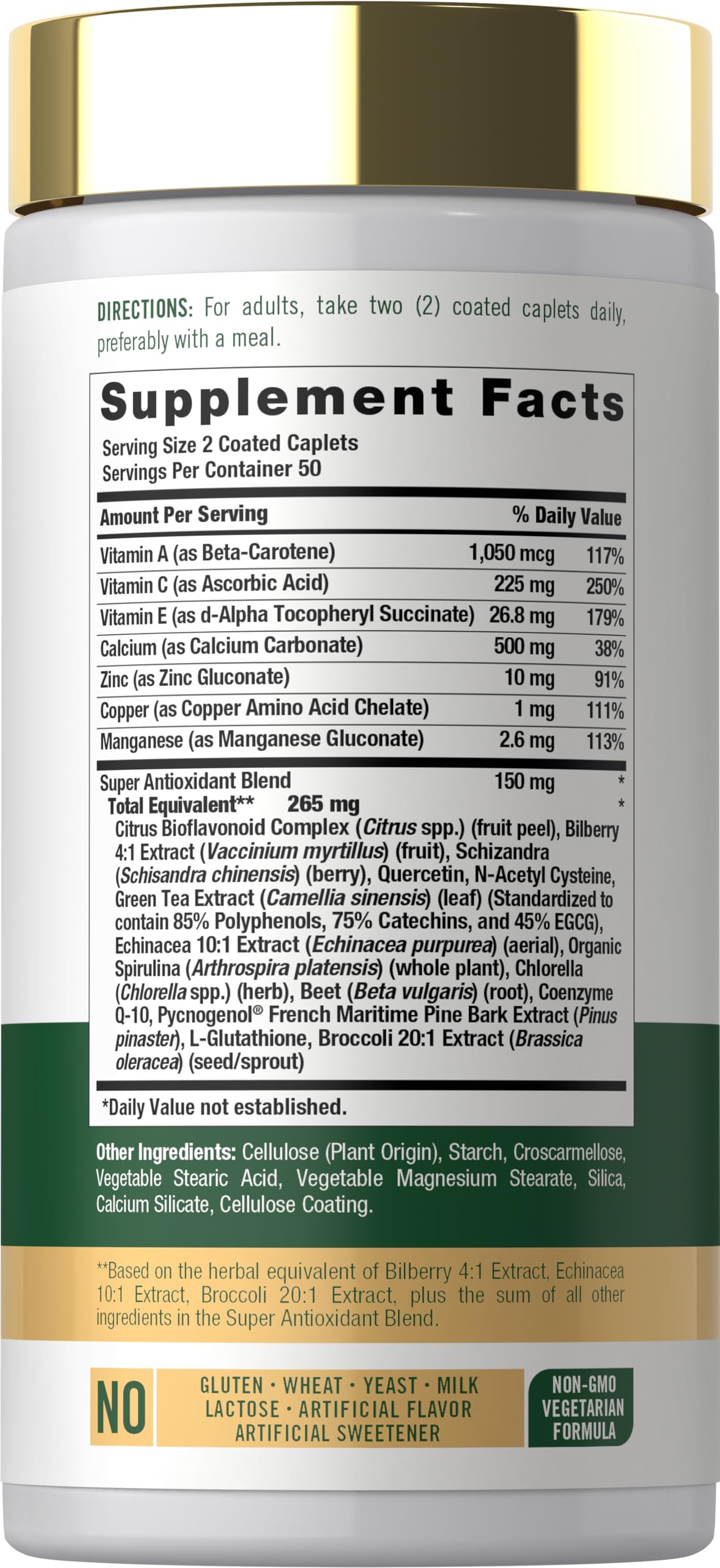 Carlyle Antioxidants Supplement - 100 Caplets - image 2