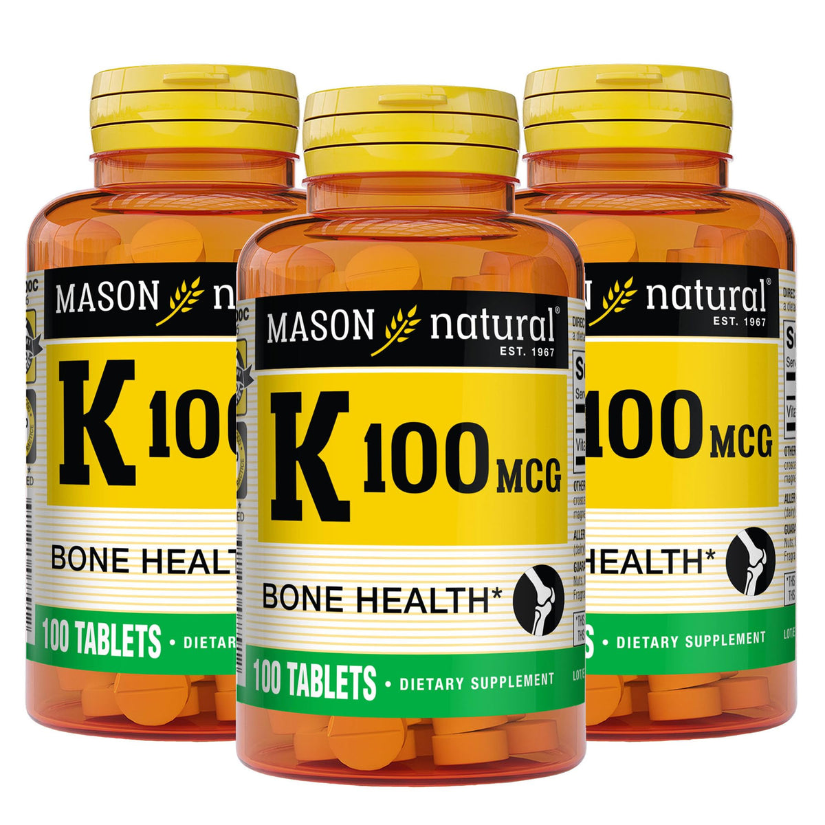 MASON NATURAL Vitamin K 100 mcg Bone & Joint Support - 300 Tablets