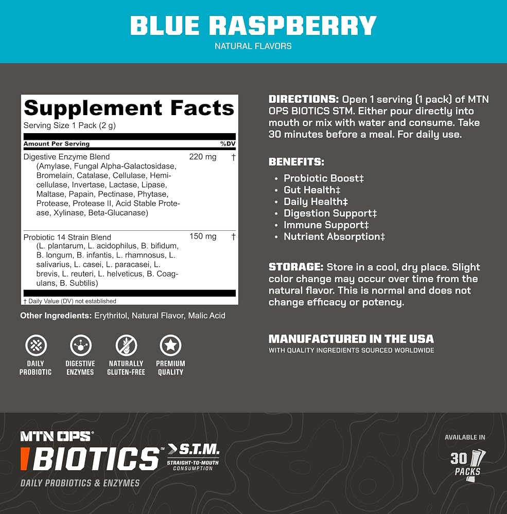 MTN OPS Biotics STM On-the-Go Probiotic Powder - 2.1 oz - image 4