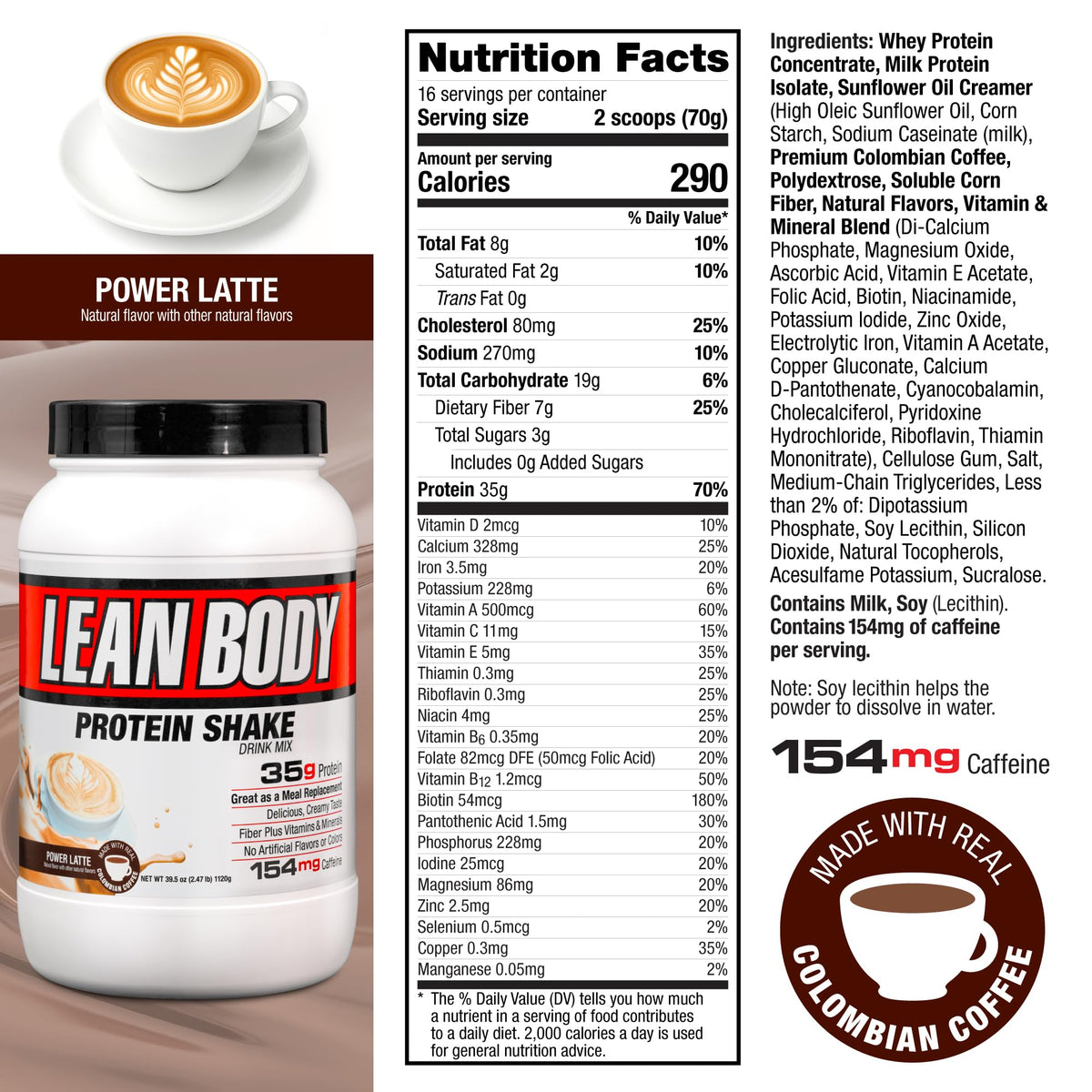 Labrada Nutrition Lean Body Hi-Protein Meal Replacement Shake