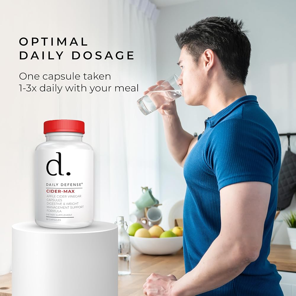 Daily Defense Apple Cider Vinegar Capsules 500mg - 90 Capsules - image 8