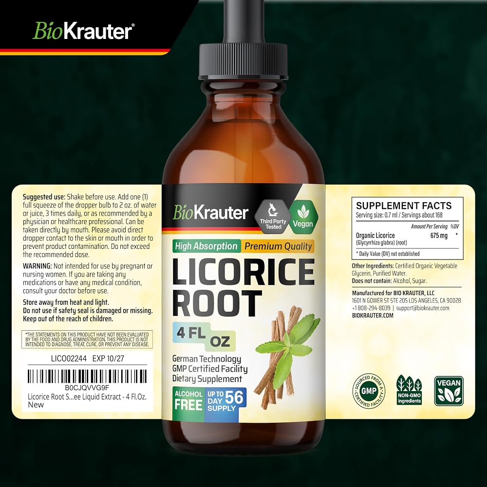 BIO KRAUTER Licorice Root Tincture - Licorice Root Extract