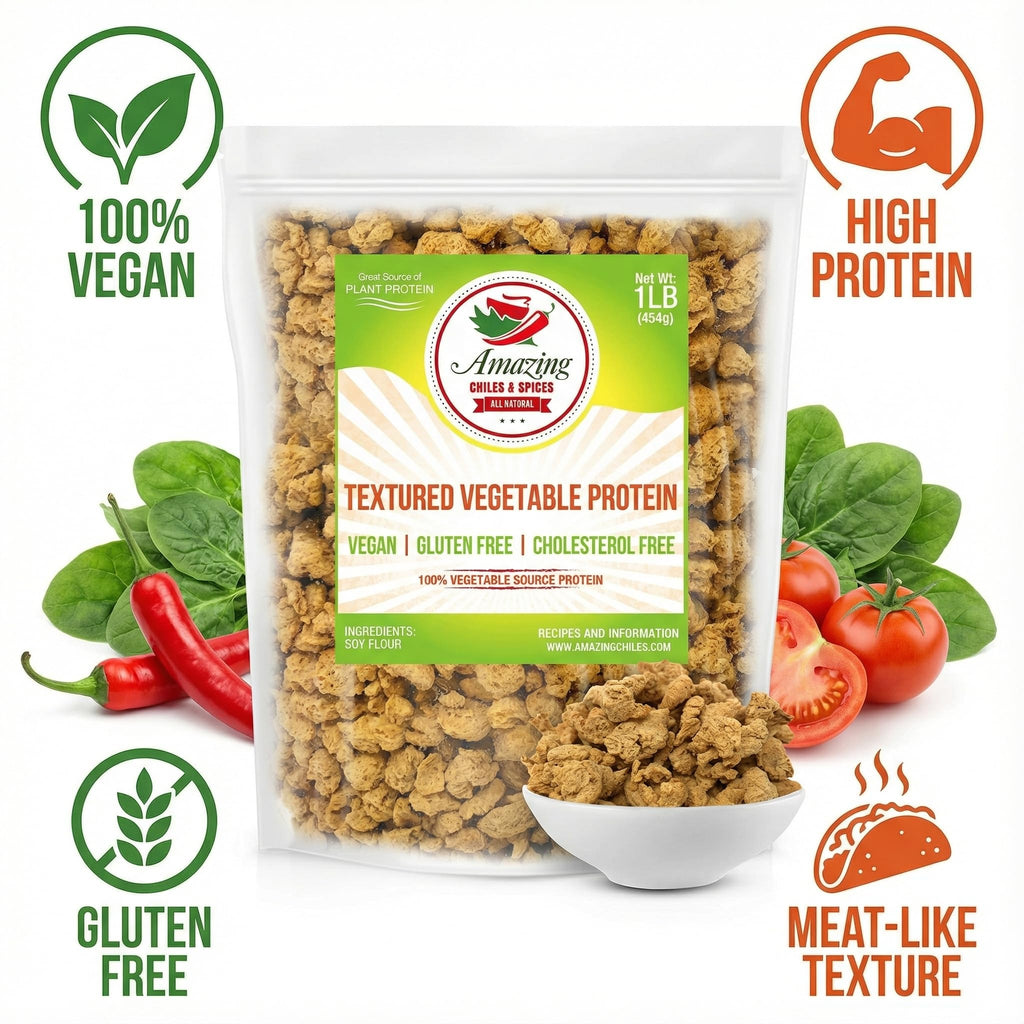 Amazing Chiles & Spices Textured Vegetable Protein TVP - 1 LB - image 9