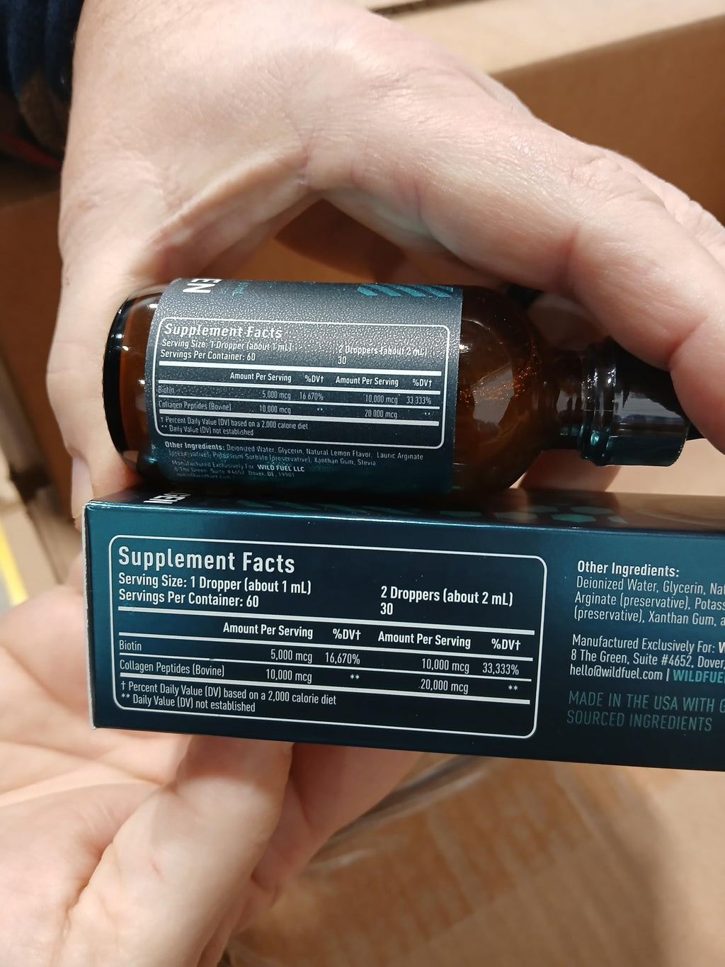 WILD FUEL Liquid Collagen Peptides with Biotin Parent