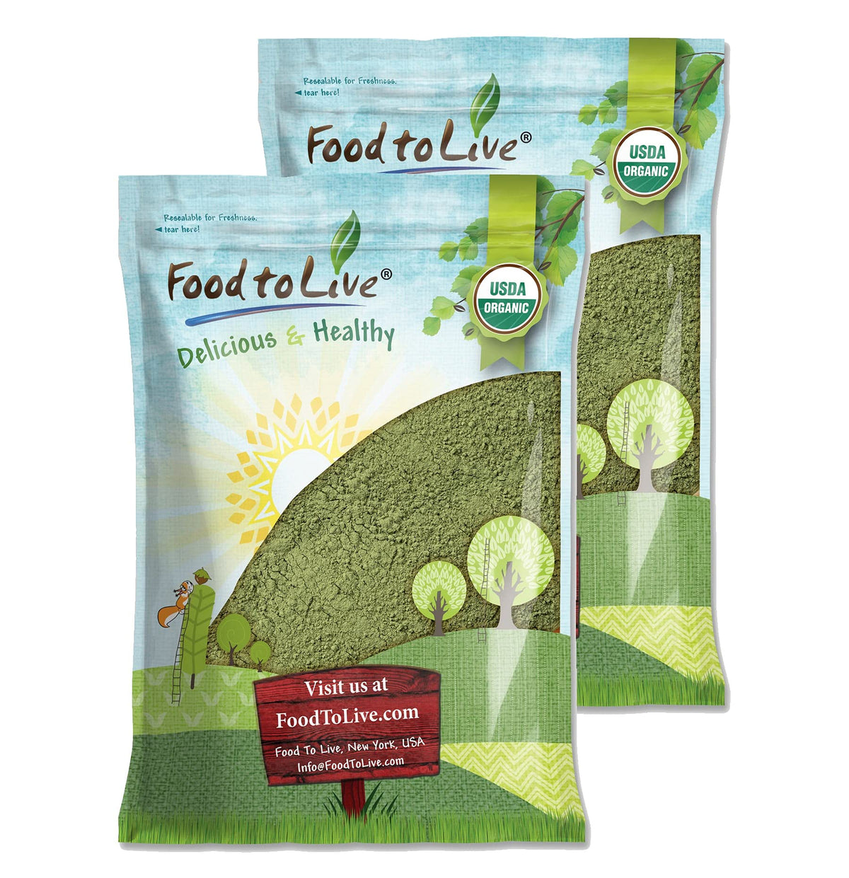 Food to Live Organic Alfalfa Powder